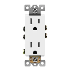 15 Amp Duplex Outlet White