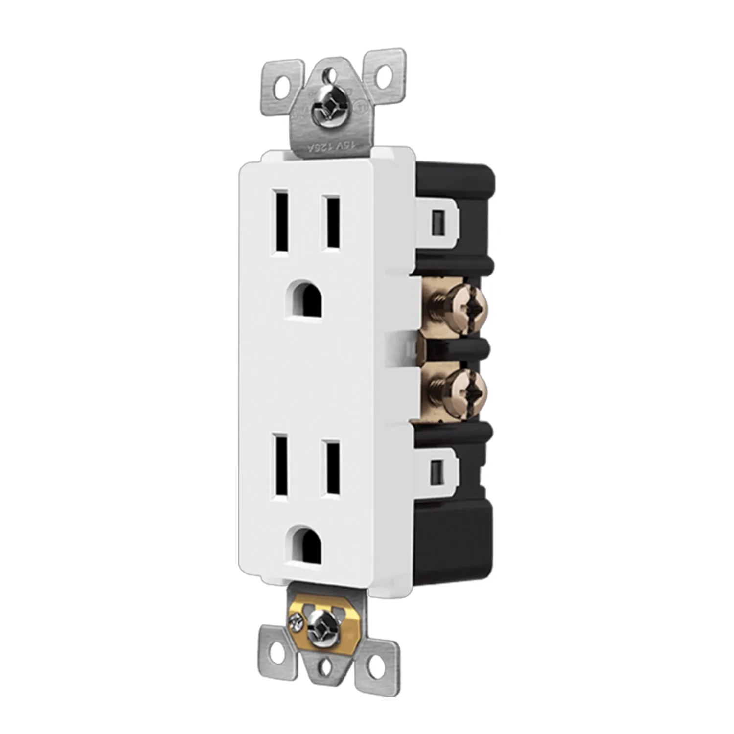 15 Amp Duplex Outlet White