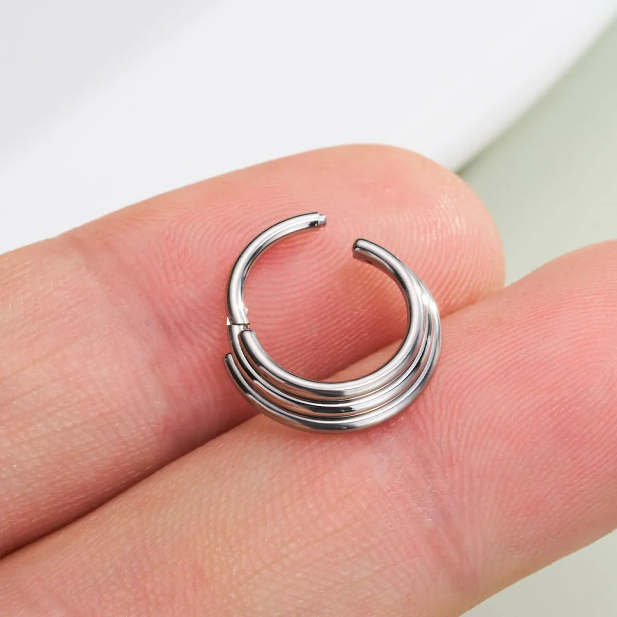 16G Stacked Hinged Segment Septum Ring