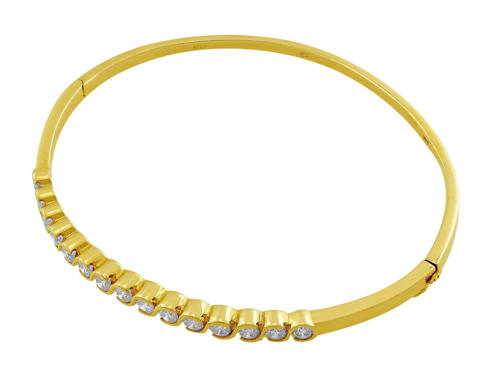 18kt Yellow Gold Diamond Bangle Bracelet