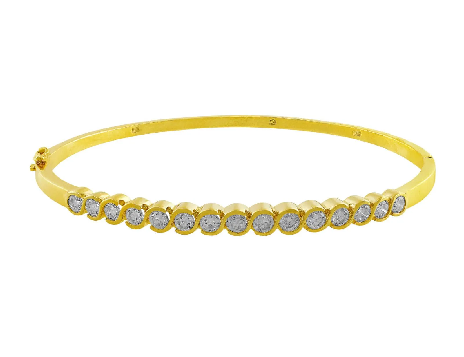 18kt Yellow Gold Diamond Bangle Bracelet