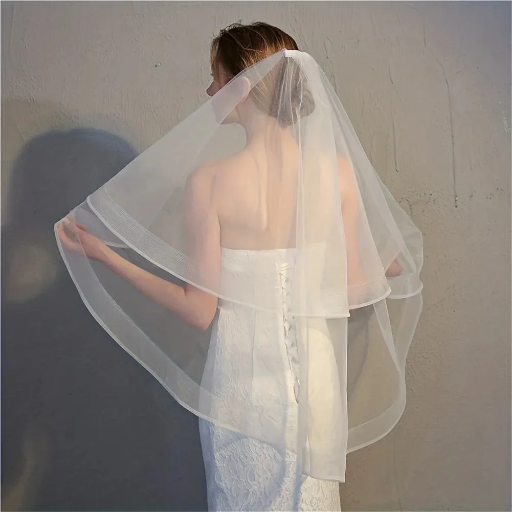 75CM Cut Edge Wedding Veil