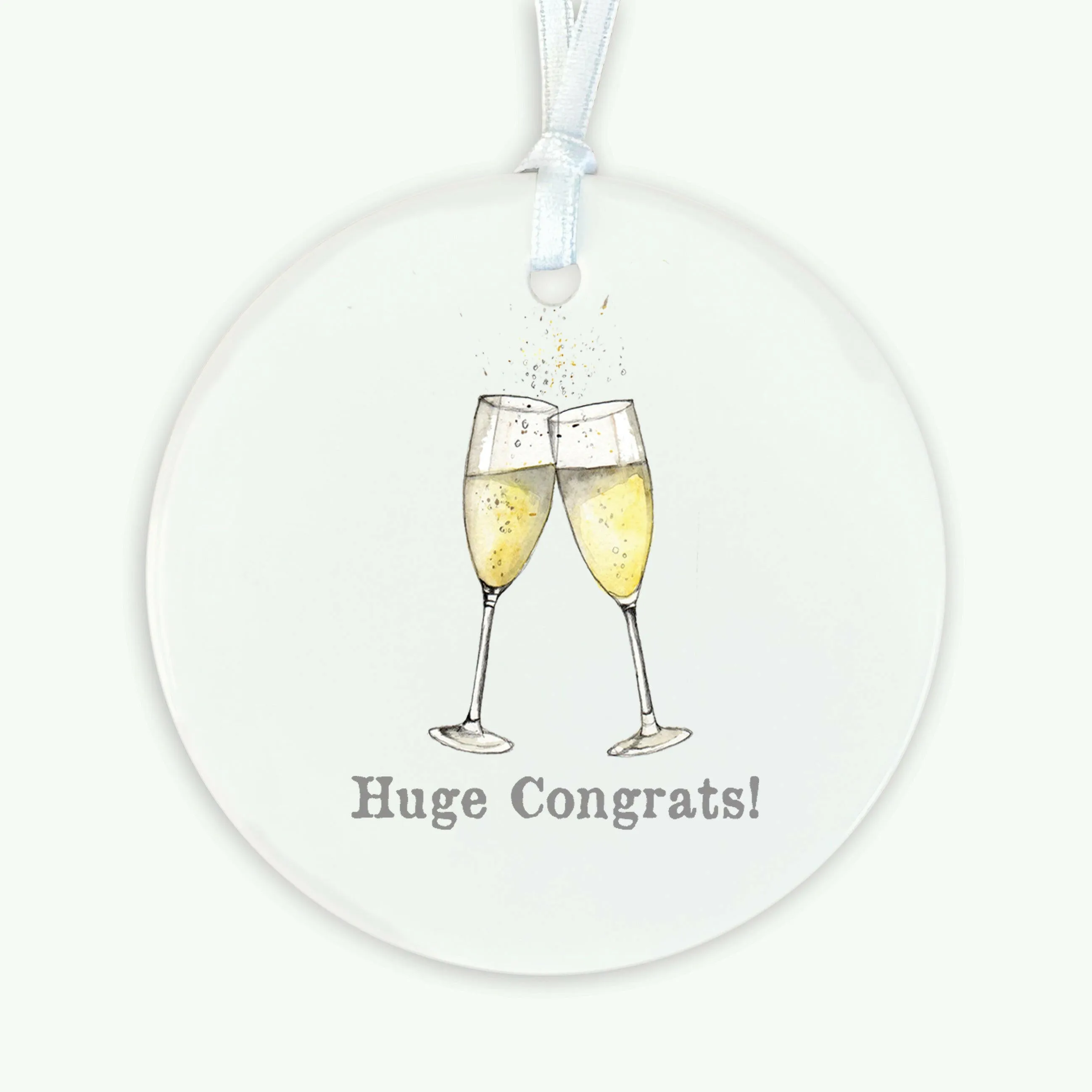 A6 Greeting Card with Ceramic Keepsake - Bubbles Congrats