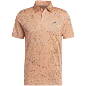 adidas Jacquard Polo Shirt - Coral Fusion/Olive Strata/Grey Three