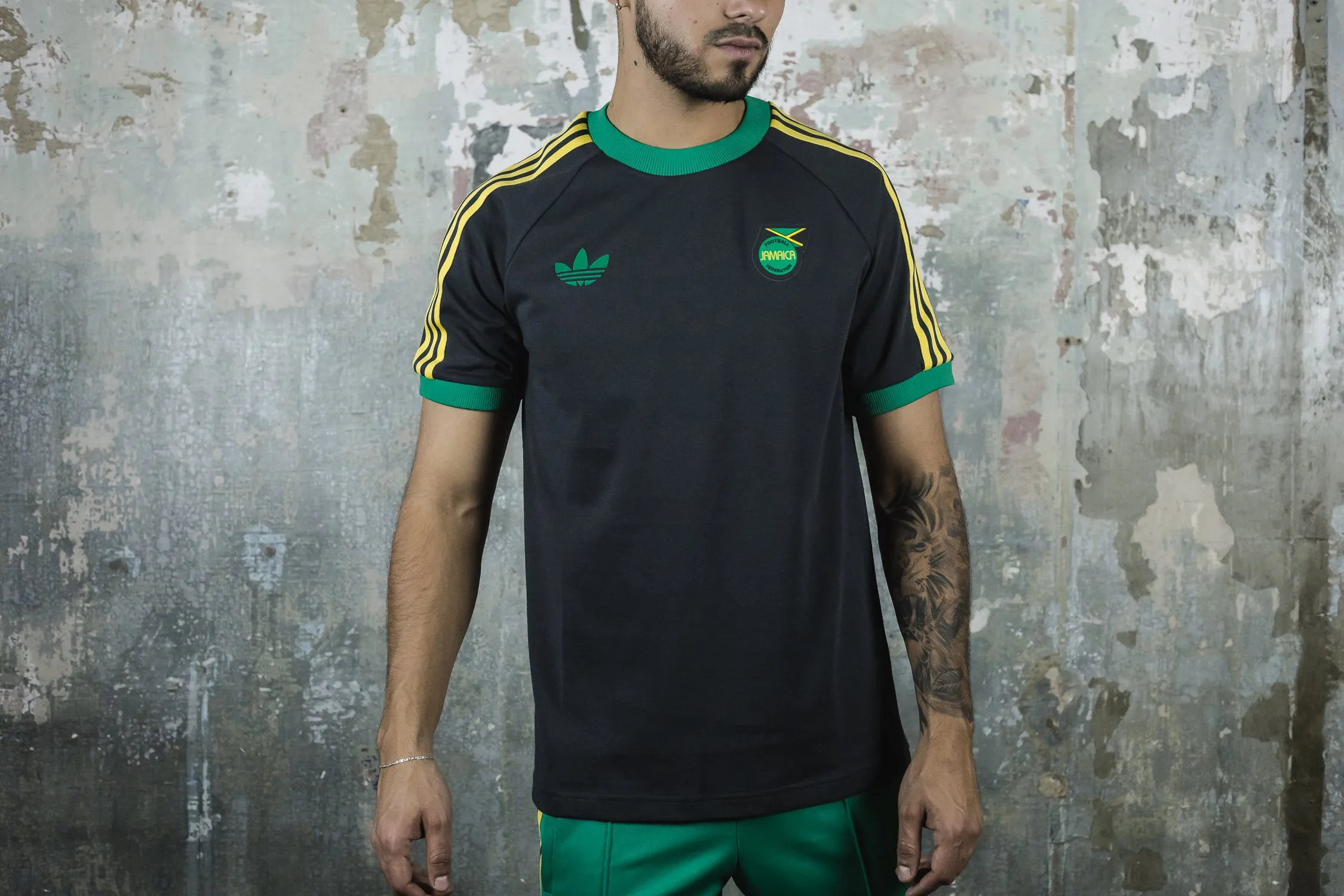 adidas Jamaica Beckenbauer 3-Stripes Tee