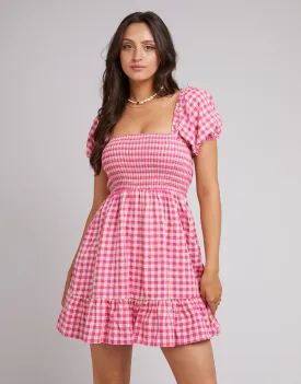 All About Eve Georgette Shirred Dress Rose