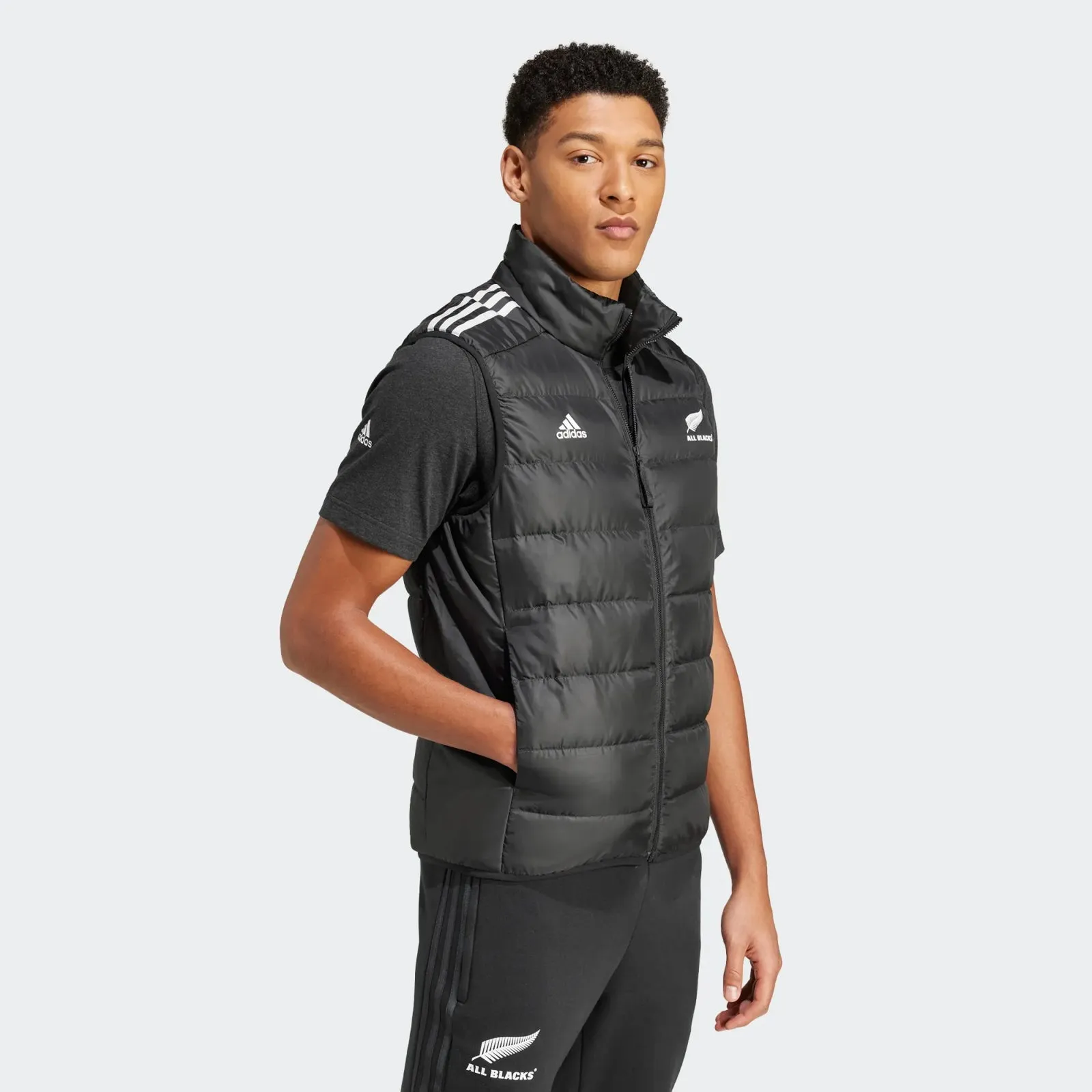 All Blacks 2024/25 Adult Down Vest Rugby Union by adidas