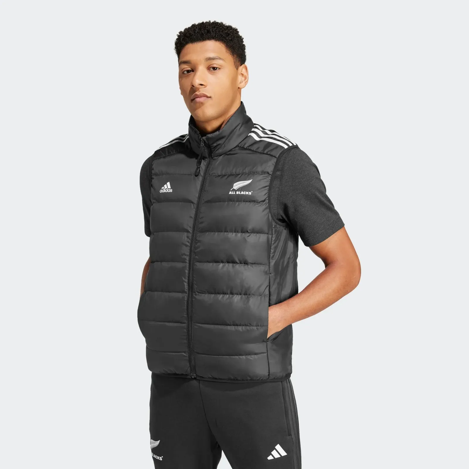 All Blacks 2024/25 Adult Down Vest Rugby Union by adidas