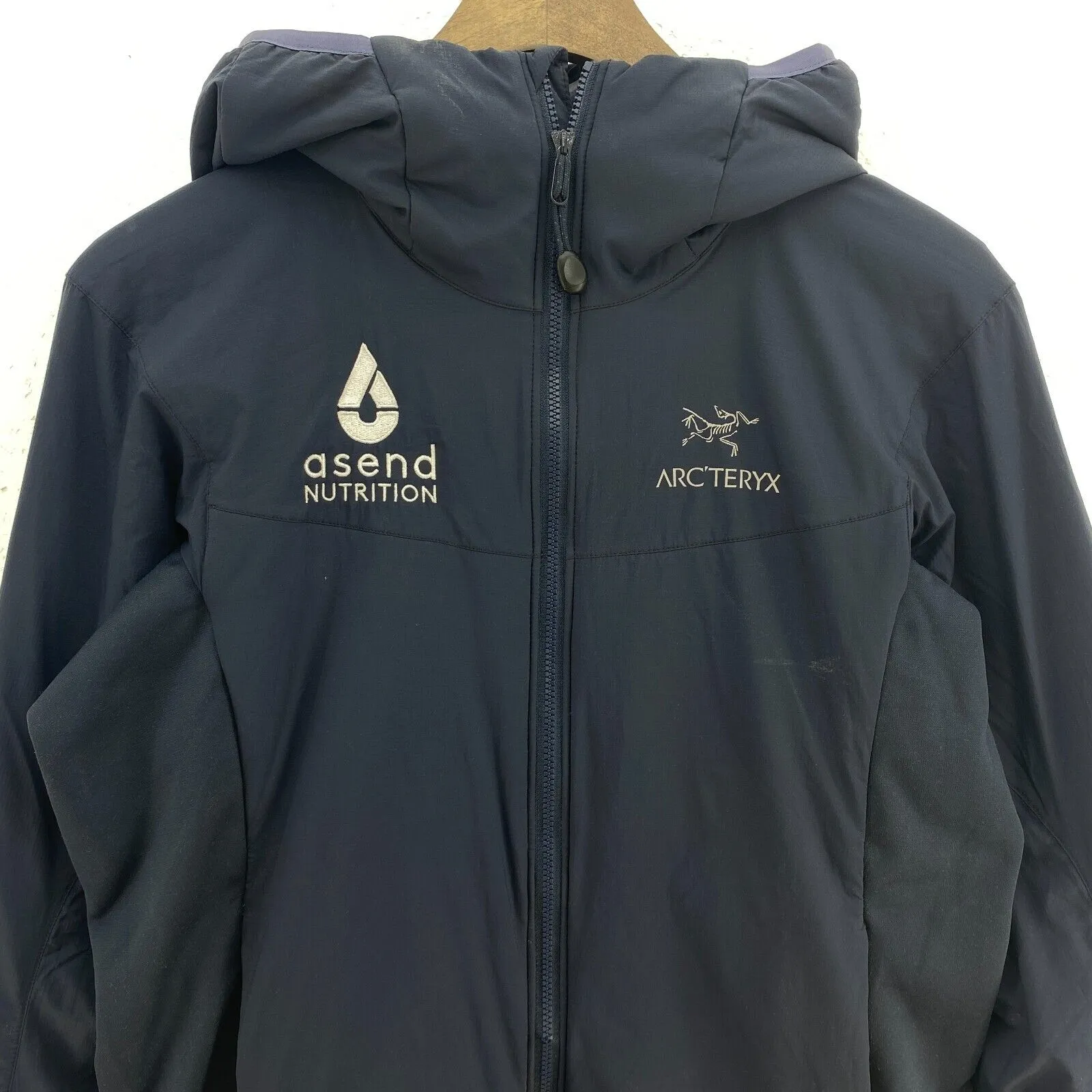 Arc'teryx Ansed Nutrition Blue Hooded Insulated Jacket Full Zip Size S Women's