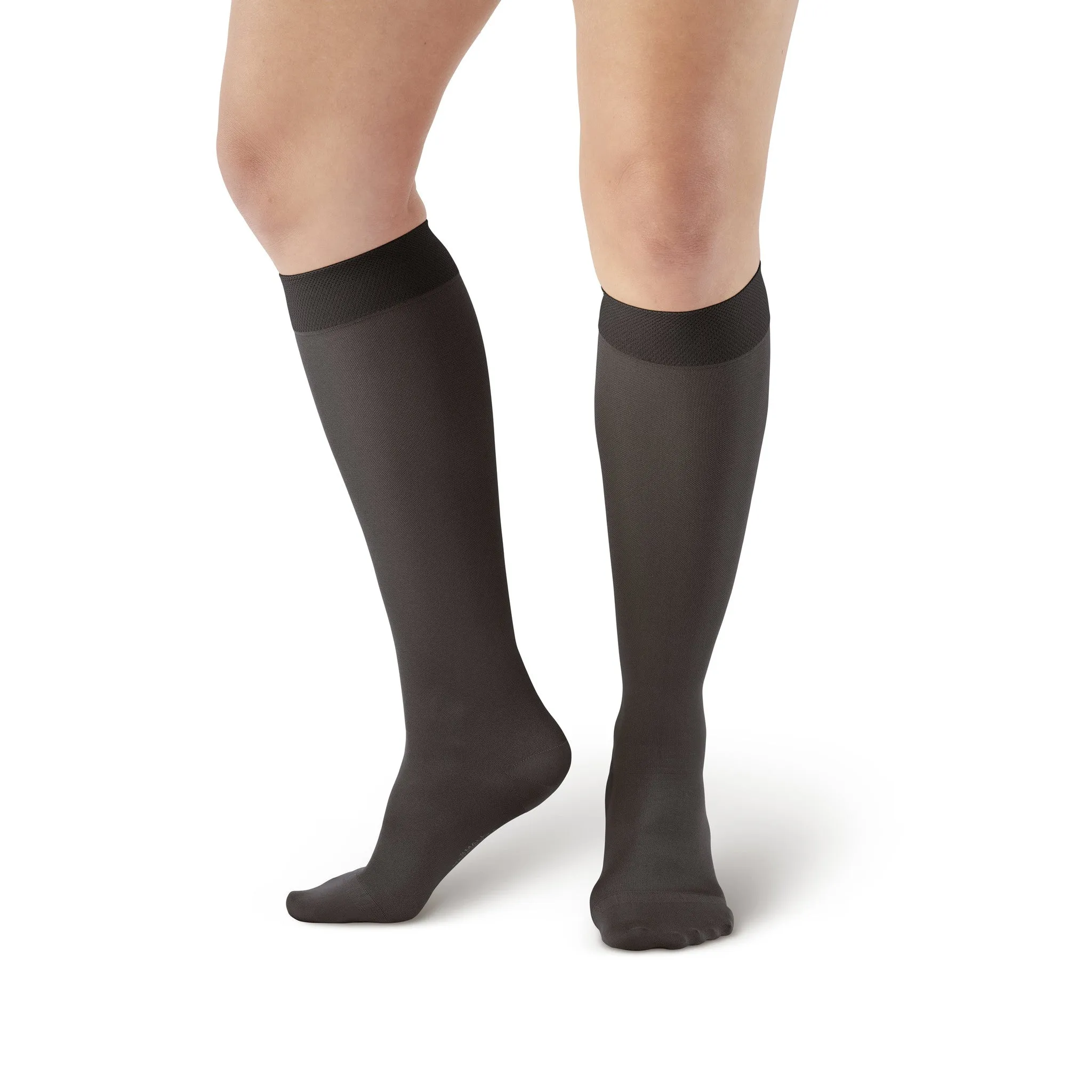 AW Style 211 Microfiber Opaque Closed Toe Knee Highs - 20-30 mmHg