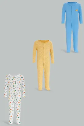 Babies Multicolor Plain Bodysuit (3 piece)