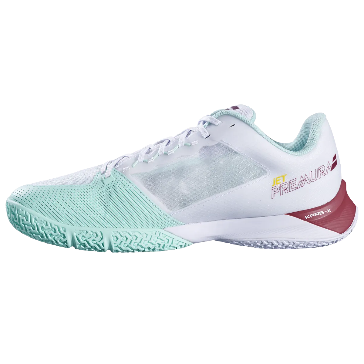 Babolat Men's Jet Premura 2 Lebron Padel Shoes White Red Dahlia