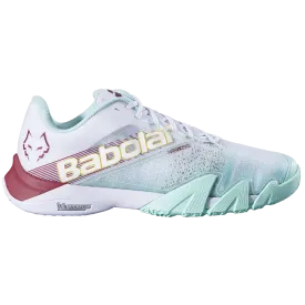 Babolat Men's Jet Premura 2 Lebron Padel Shoes White Red Dahlia