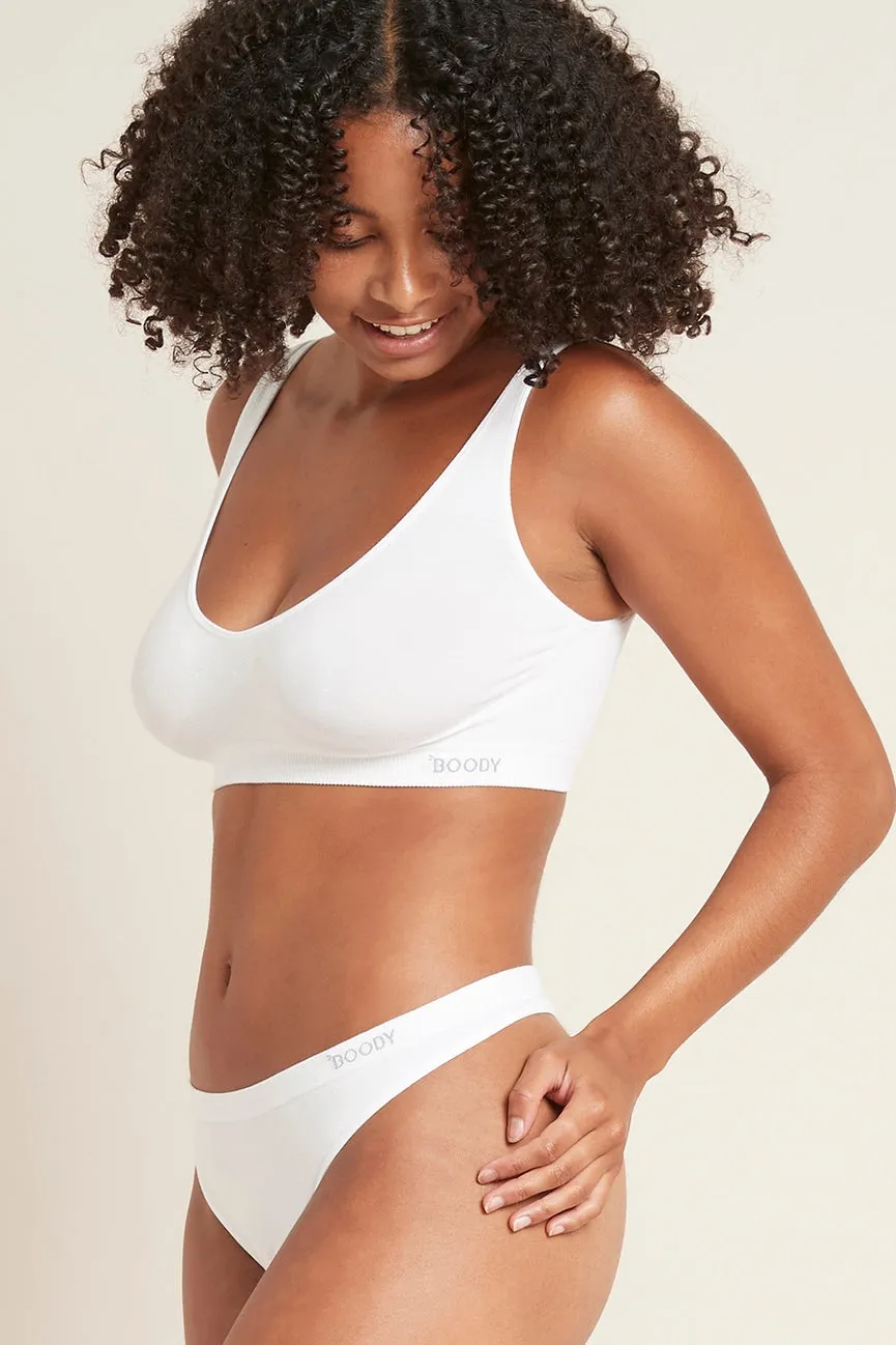 Bamboo Shaper Crop Bra - Black, Blush, White