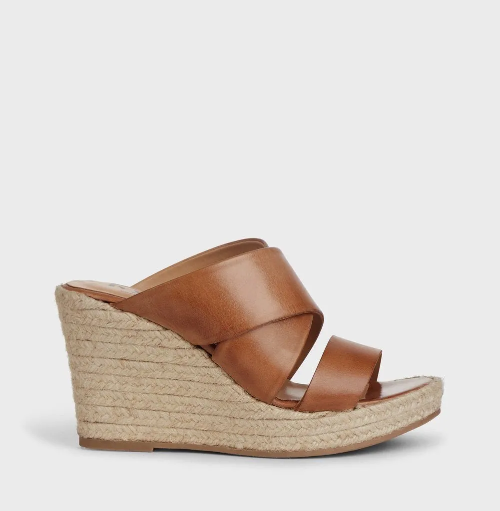 Bella Dark Tan Espadrille Mules