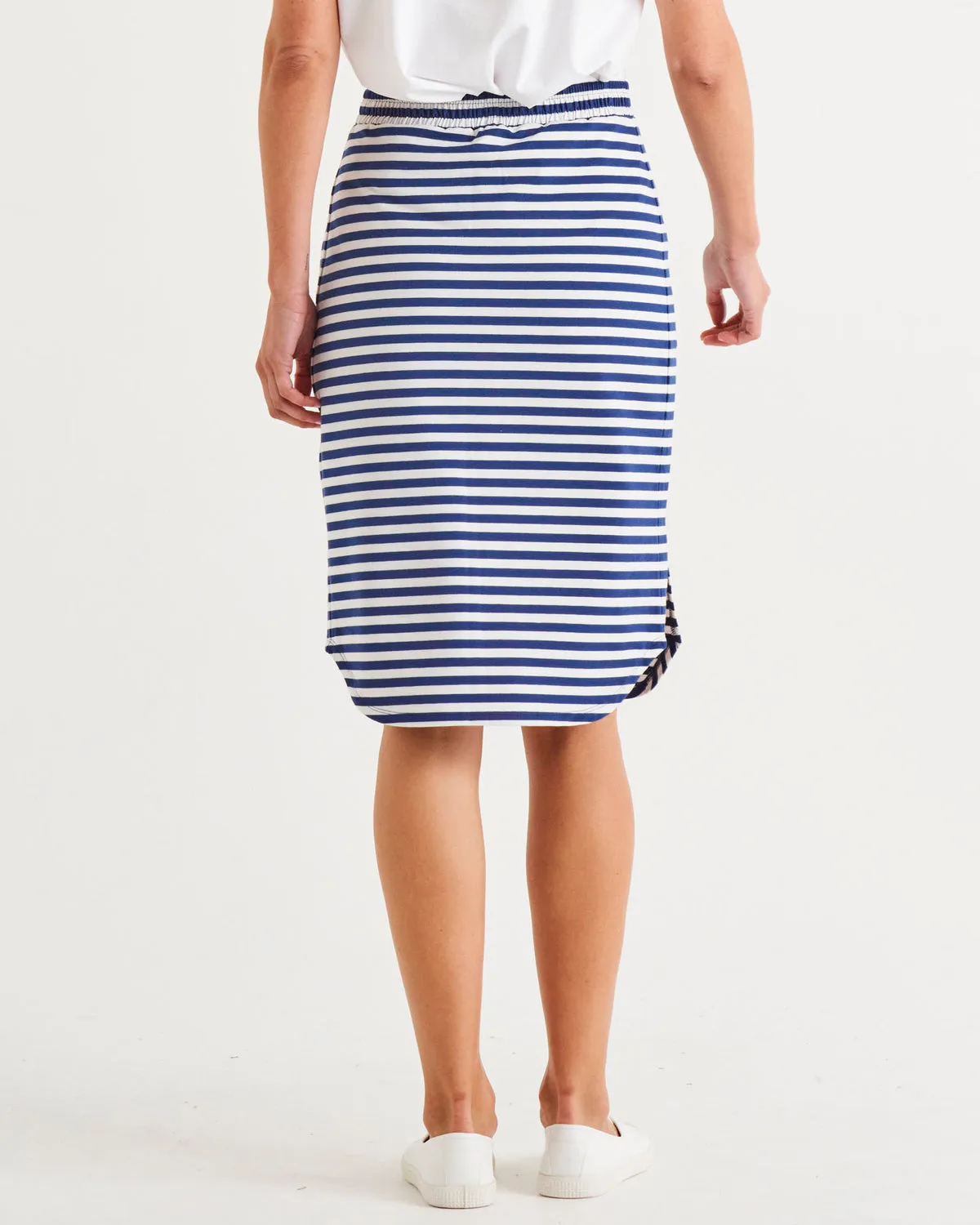 Betty Basics Evie Skirt Ocean Stripe