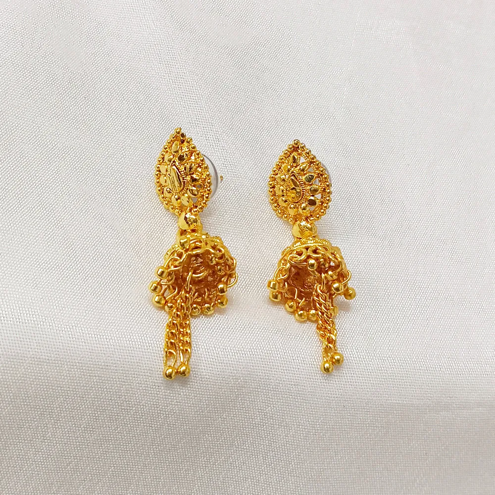 Bhavi Jewels Gold Plated Jhumki Earrings