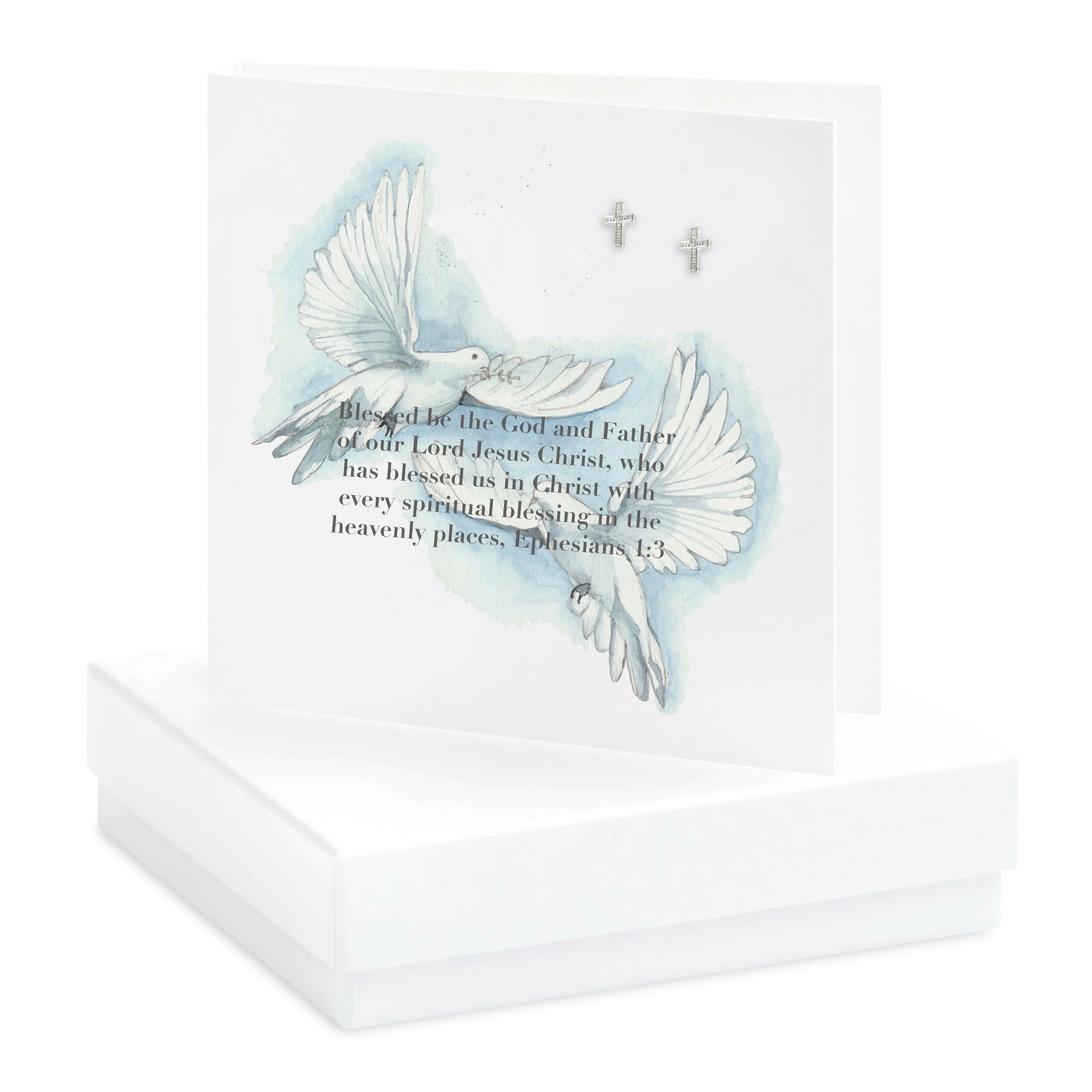 Boxed Pair of Doves Earring Card