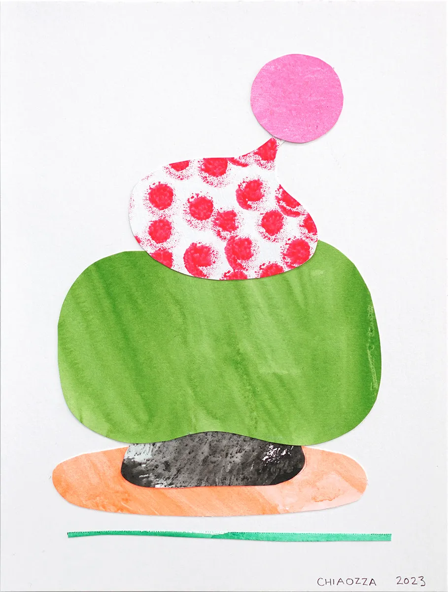 CHIAOZZA - "Exquisite Plant Collage (Pink Pom Mushroom Tree)"