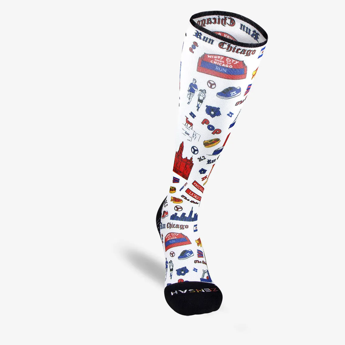 Chicago Doodle Compression Socks (Knee-High)