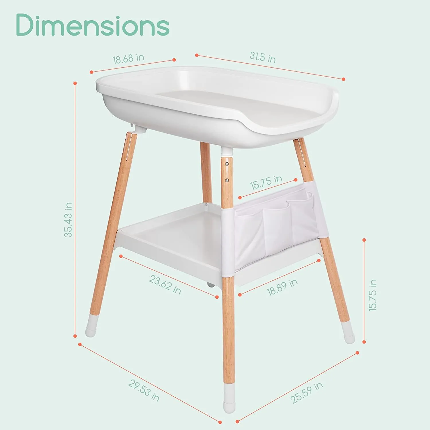 Children of Design Deluxe Diaper Changing Table with Pad