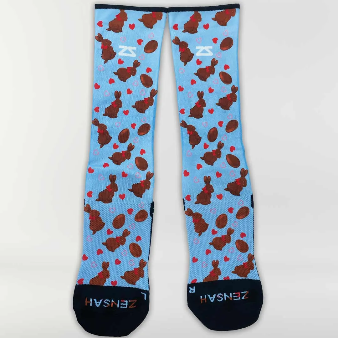 Chocolate Bunnies Compression Socks (Knee-High)