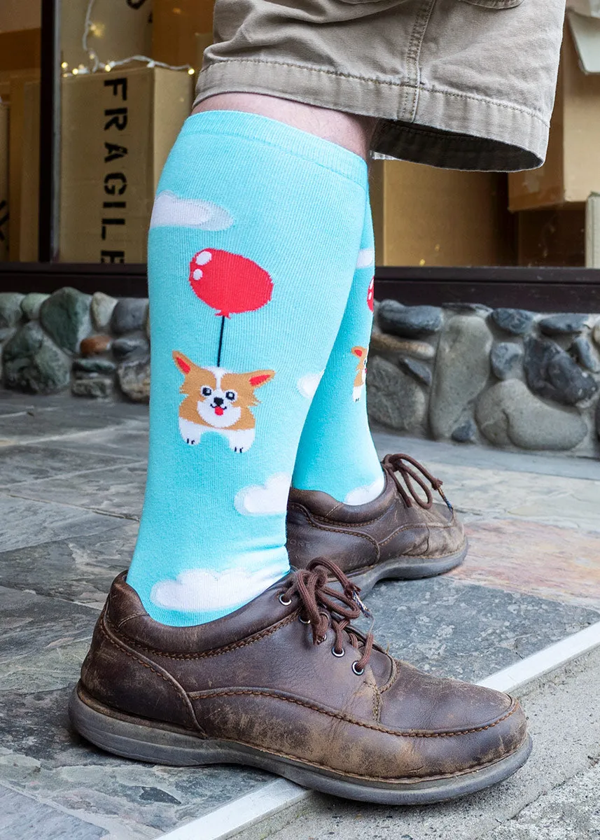 Corgi Balloon Stretch-It Knee Socks