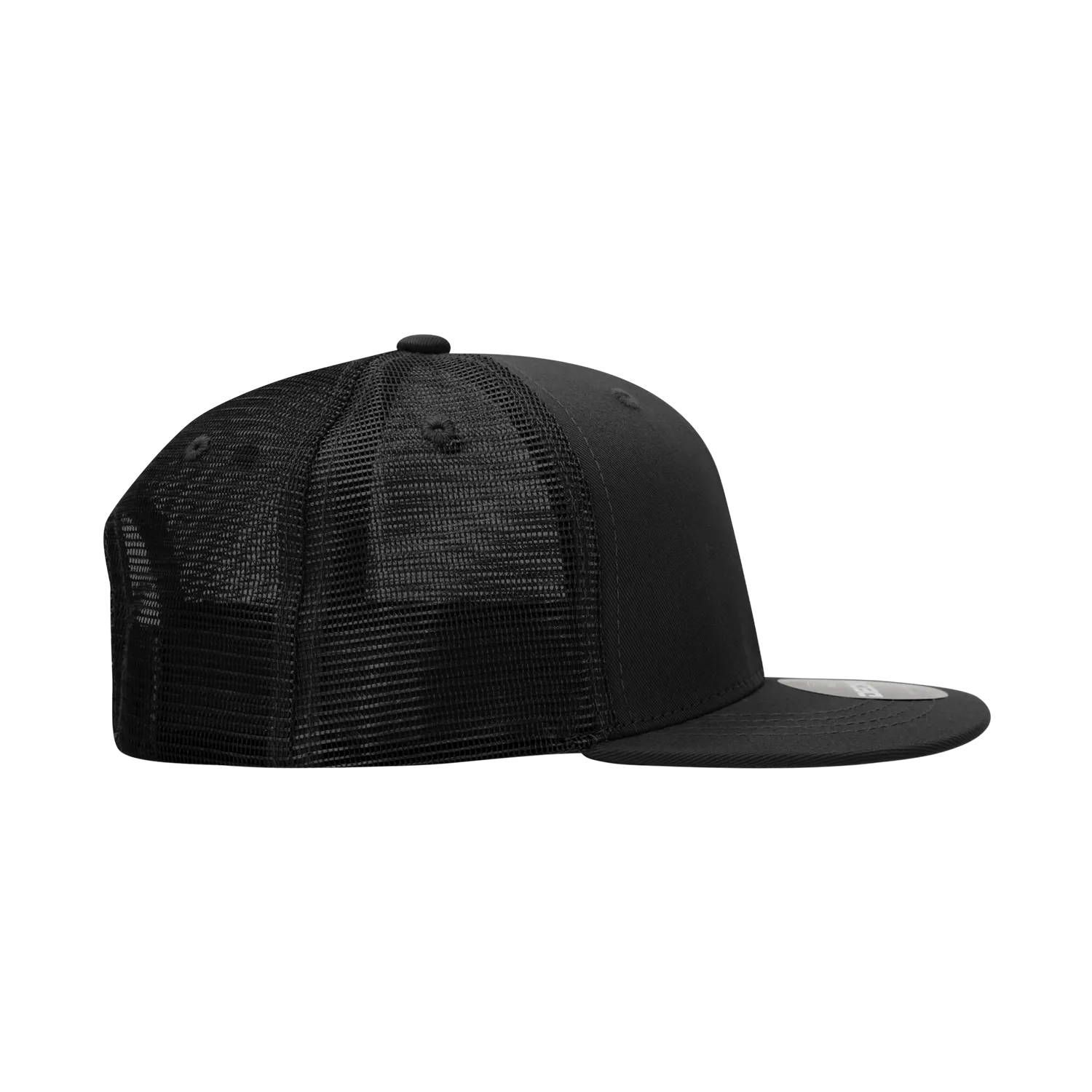 Decky 1052 Blank 6 Panel Trucker Hat, Flat Bill Snapback - 1052