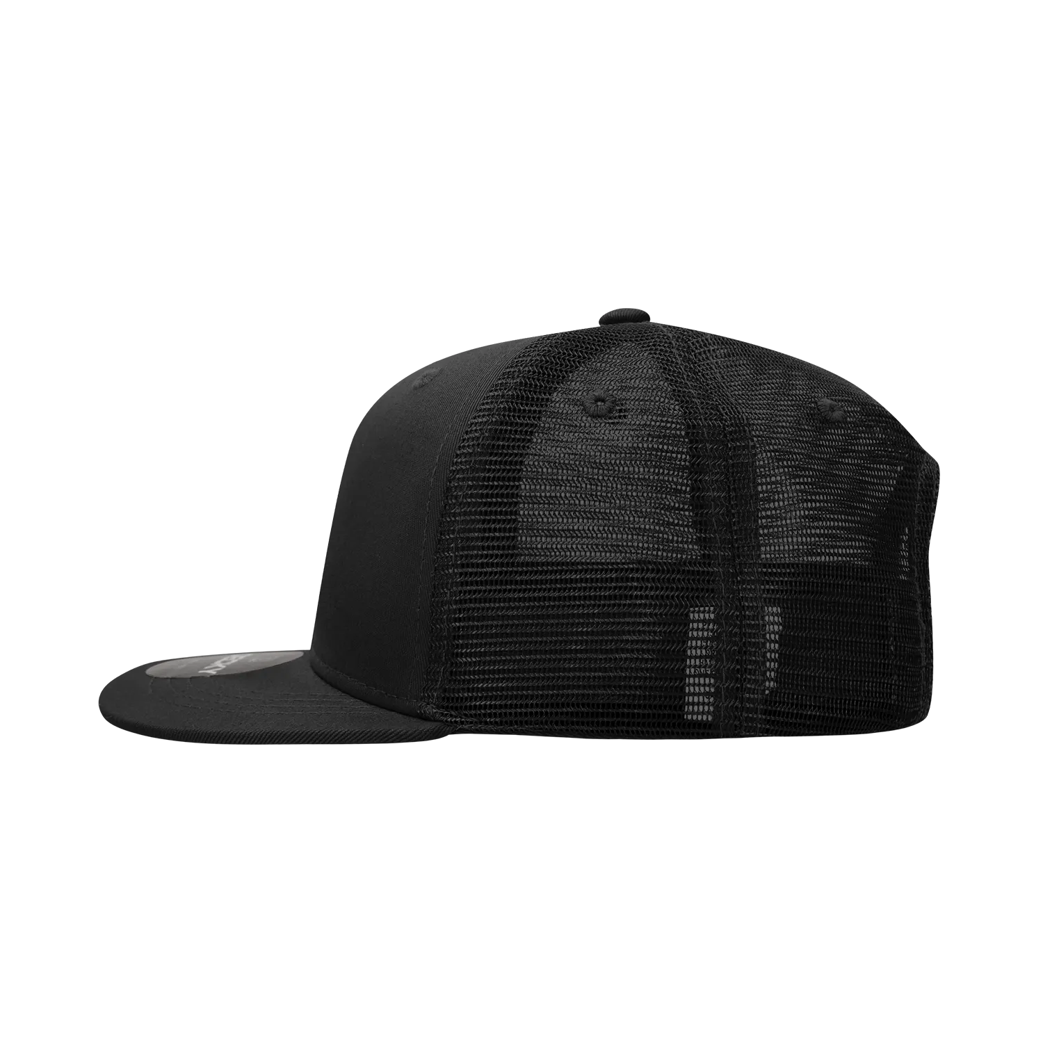 Decky 1052 Blank 6 Panel Trucker Hat, Flat Bill Snapback - 1052