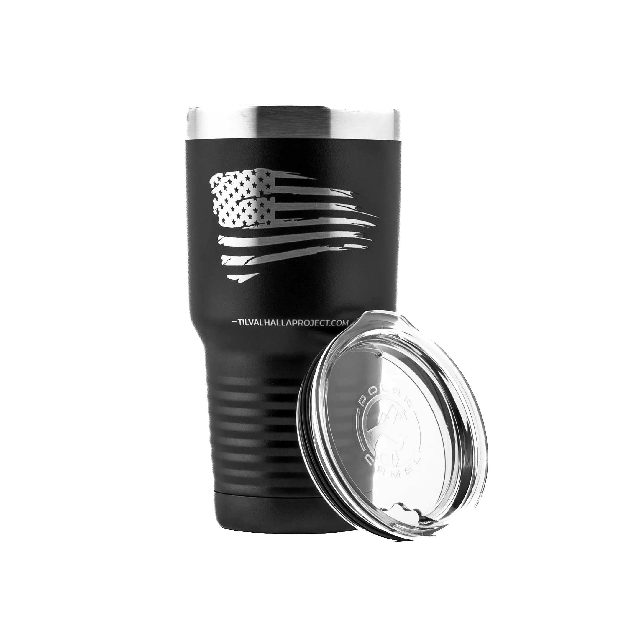 Distressed American Flag - Laser Etched Tumbler