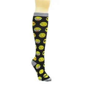 Emoji Face Pattern Socks from the Sock Panda (Knee High)