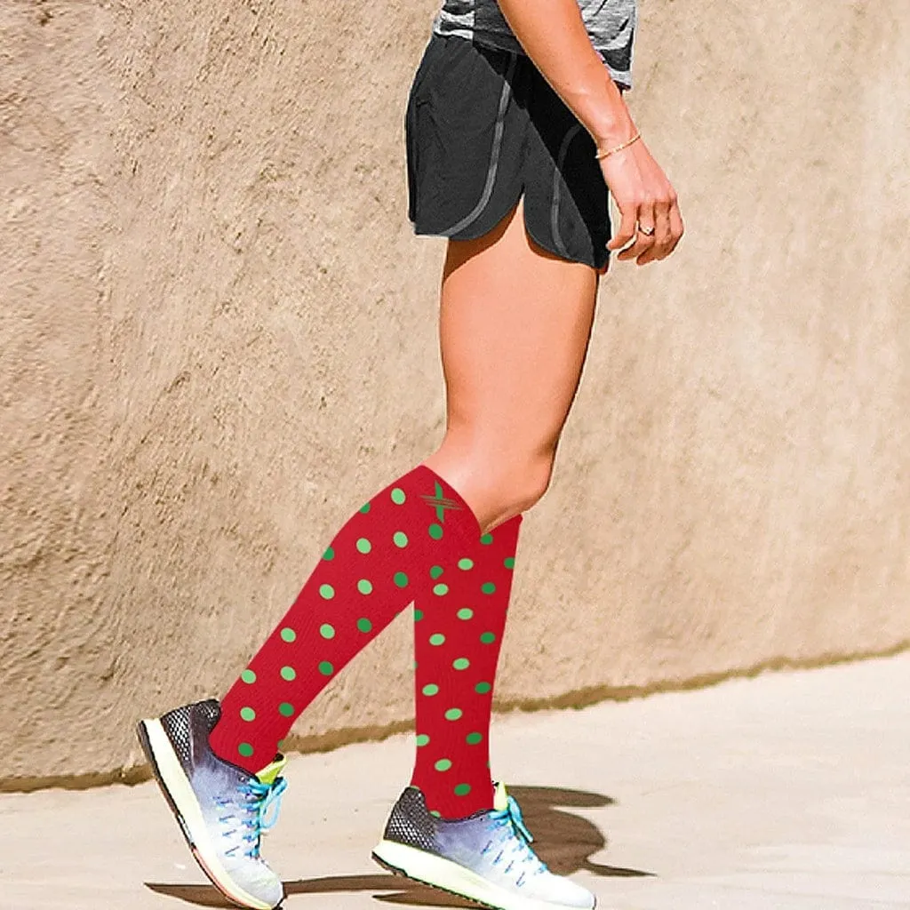 Festive Polkadots Compression Socks (3-Pairs)