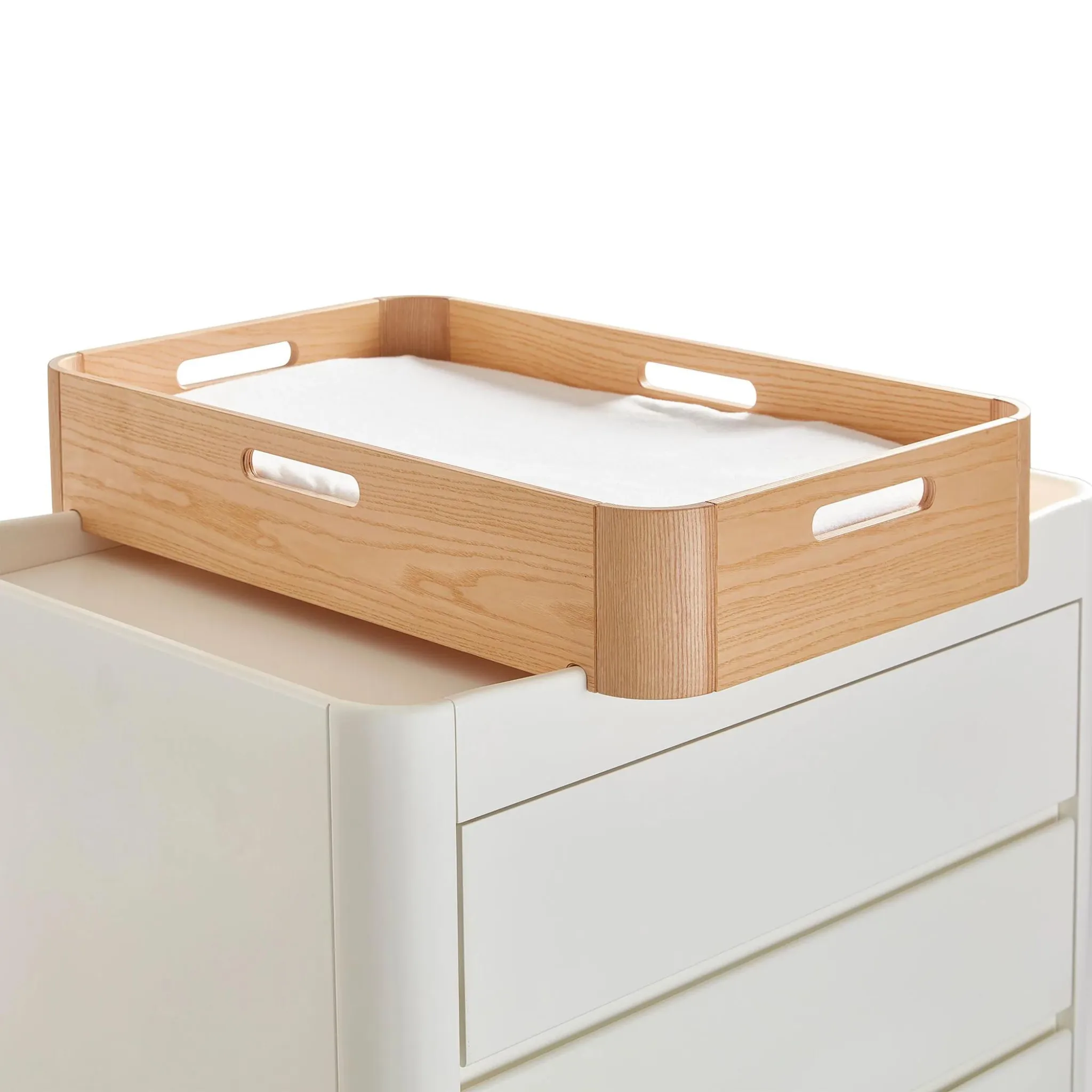 Gaia Baby | Serena Dresser with Silver Legs