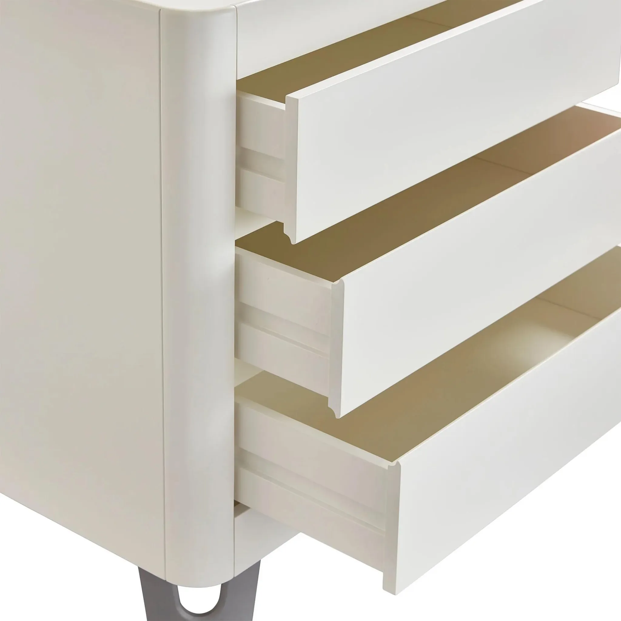 Gaia Baby | Serena Dresser with Silver Legs