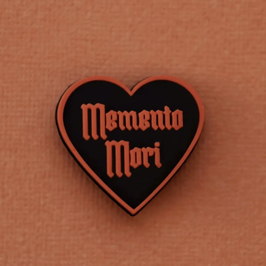 Gothic Manor Shoe Charm - Memento Mori Heart