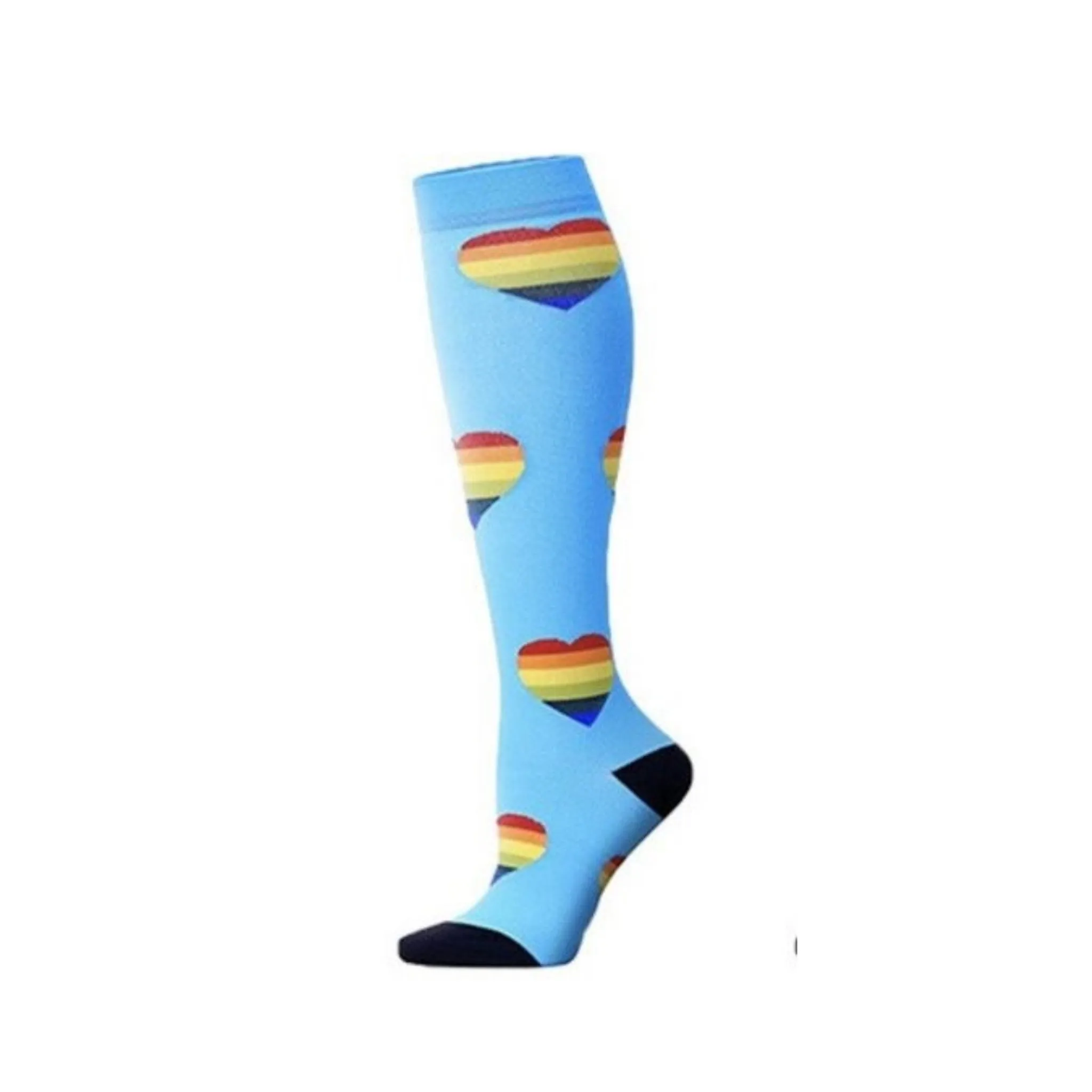 Heart Pattern Knee High (Compression Socks)