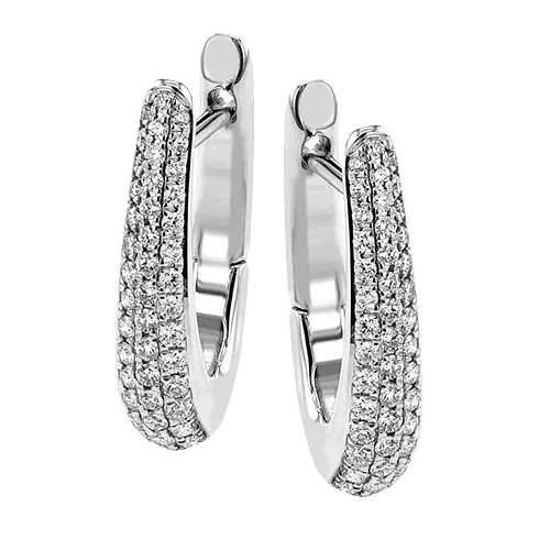 Hoop Earrings in 18k Gold with Diamonds