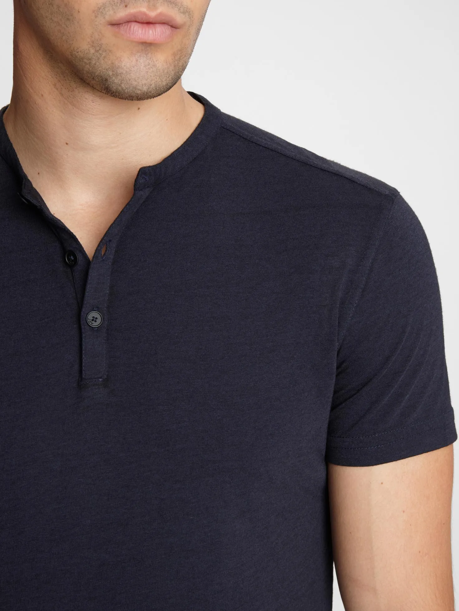 John Varvatos The Short Sleeve Burnout Henley Tee