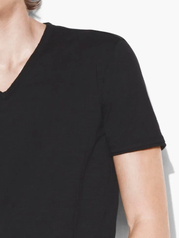 John Varvatos - The Short Sleeve Raw Edge V-Neck Tee