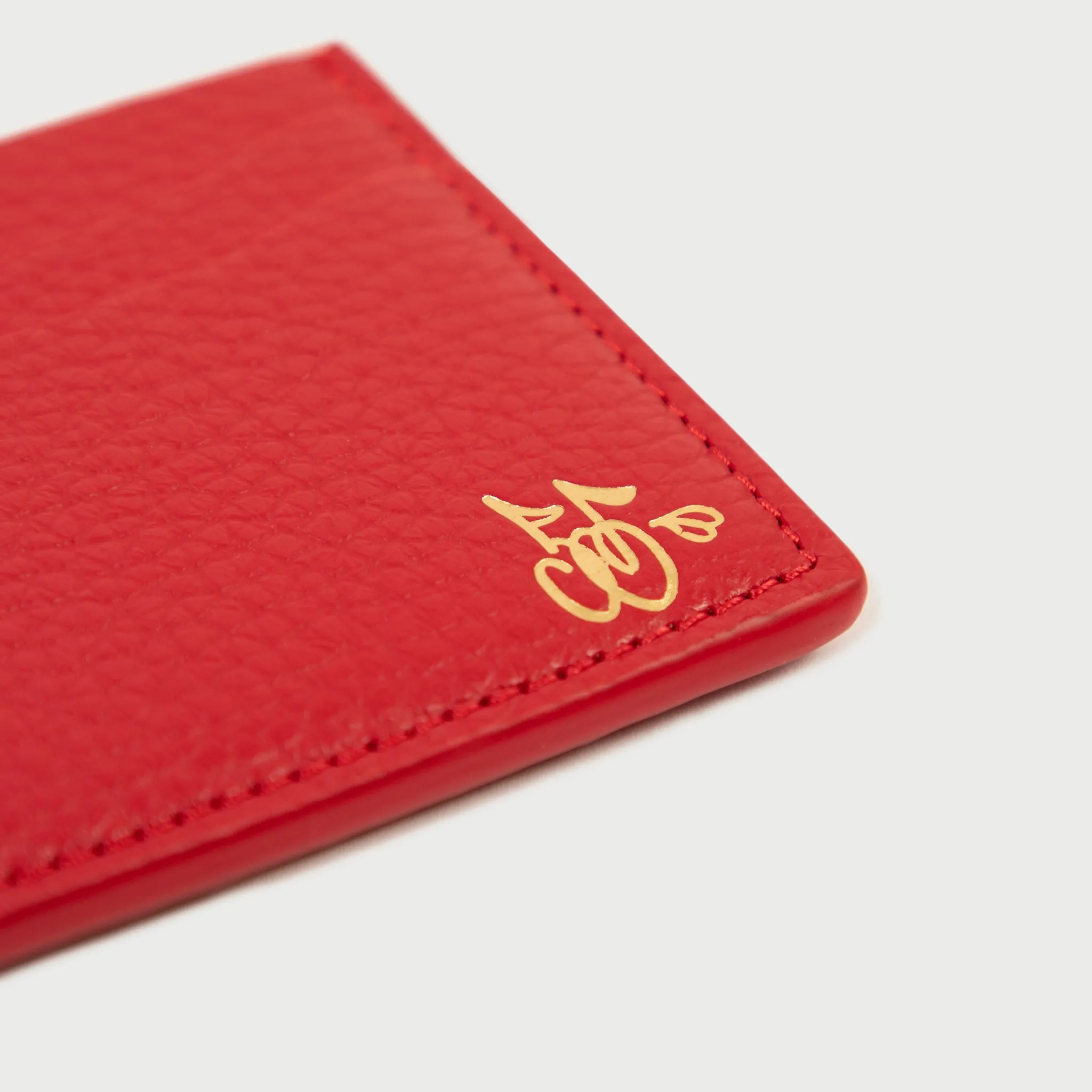 Leather Card Holder (Red)