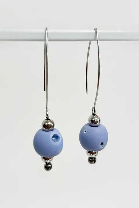 Lilac Ceramic Bead Earrings