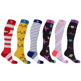 Medical Prints Compression Socks (6-Pairs)