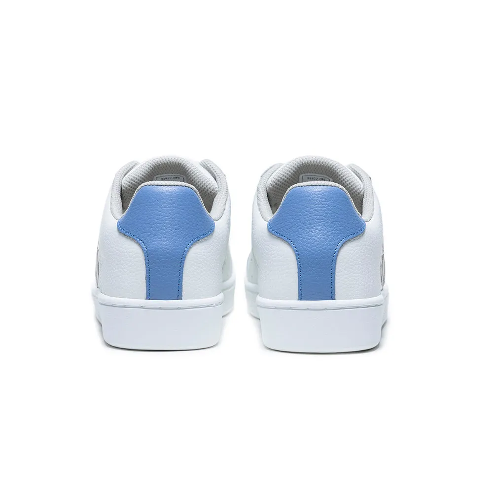 Men's Icon White Blue Logo Leather Sneakers 01922-085