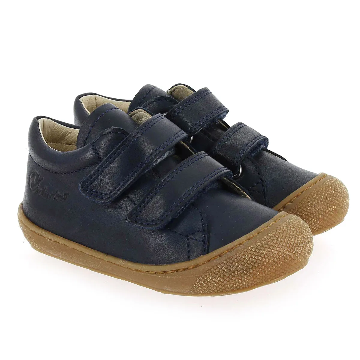 NATURINO COCOON velcro bleu marine botillons