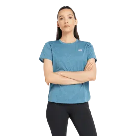 New Balance Women's Athletics T-shirt in Terrarium Heather AW24