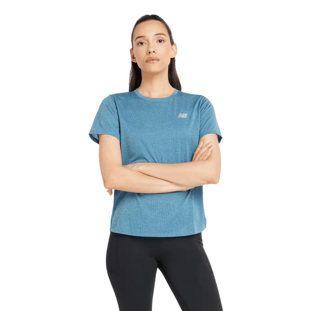 New Balance Women's Athletics T-shirt in Terrarium Heather AW24