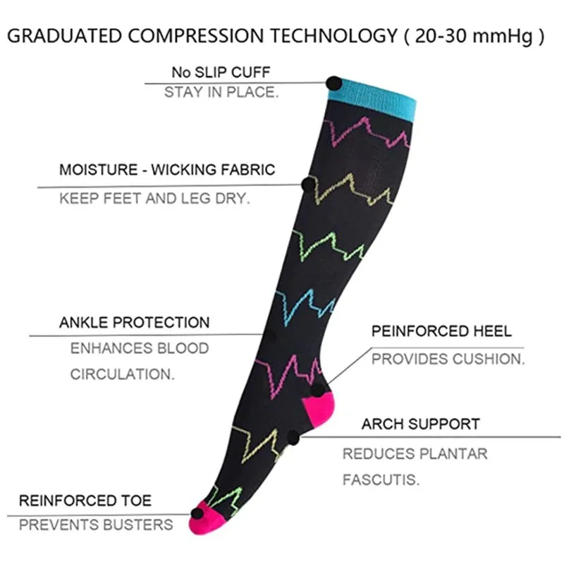 Puzzle Pattern Knee High (Compression Socks)