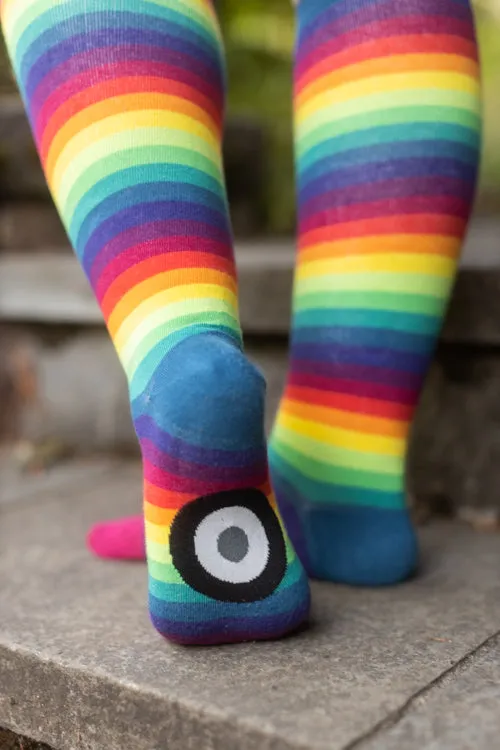 Rainbow Gradient Stripe Knee High