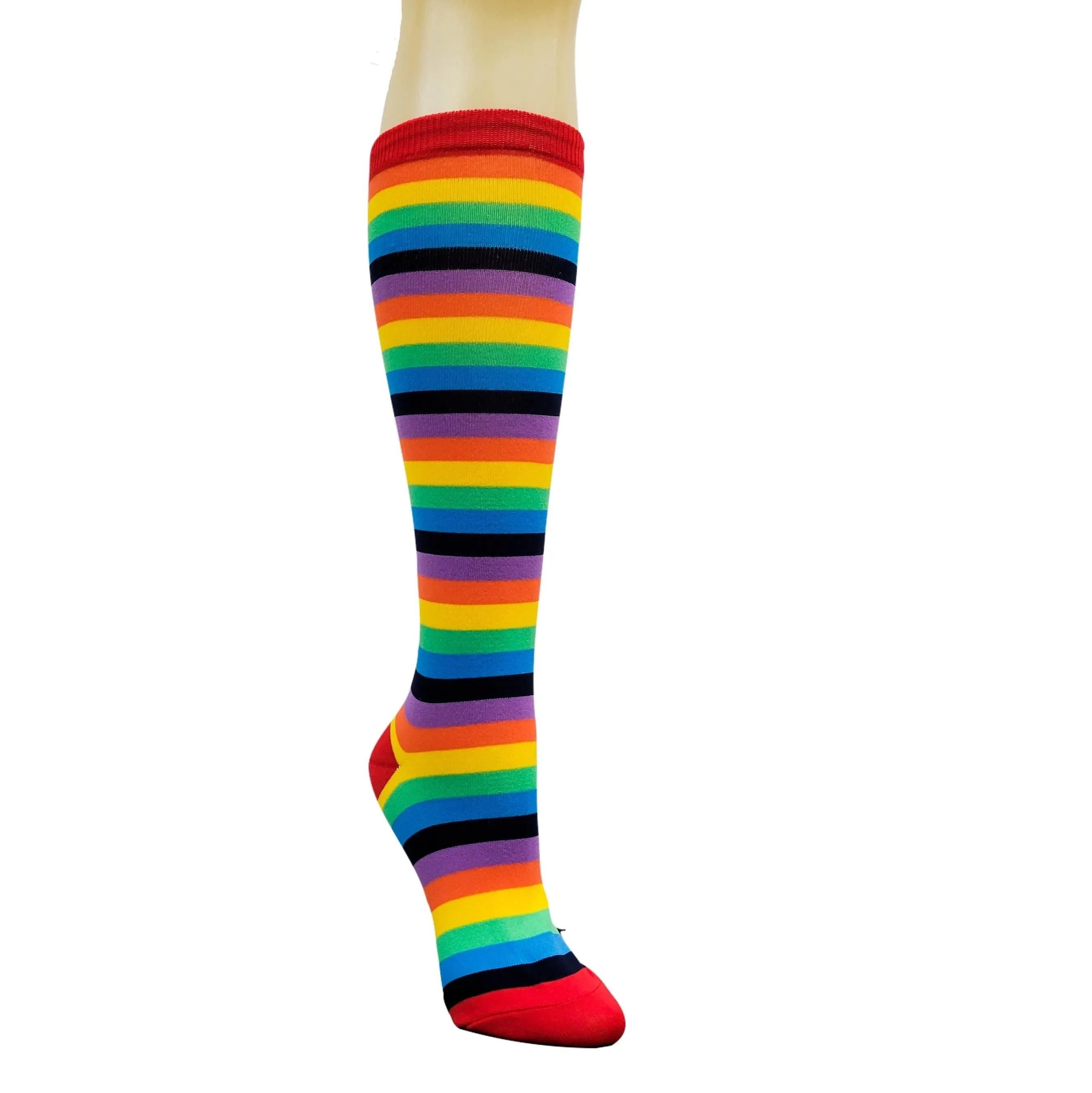 Rainbow Stripe Pattern Socks  from the Sock Panda (Knee High)