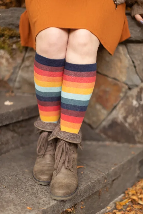 Retro 70's Stripe Knee High